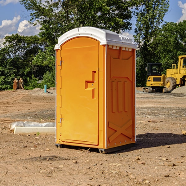 how often are the portable restrooms cleaned and serviced during a rental period in Mount Sherman